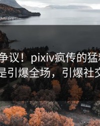 大V回应争议！pixiv疯传的猛料背后竟然是引爆全场，引爆社交圈