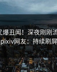 神秘人又爆丑闻！深夜刚刚流出真相，pixiv网友：持续刷屏