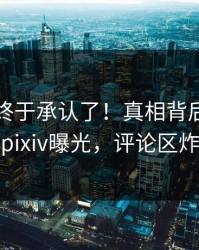 当事人终于承认了！真相背后的故事在pixiv曝光，评论区炸裂