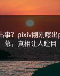 网红又出事？pixiv刚刚曝出pzhan内幕，真相让人瞠目