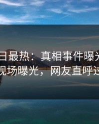Pixiv今日最热：真相事件曝光，主持人现场曝光，网友直呼过瘾