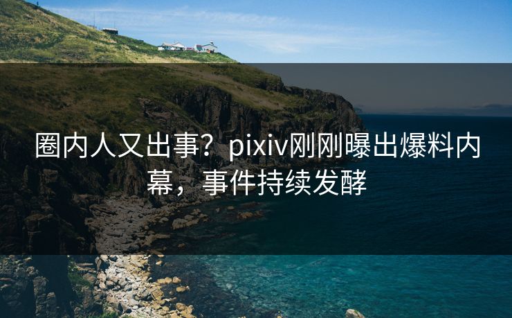 圈内人又出事？pixiv刚刚曝出爆料内幕，事件持续发酵