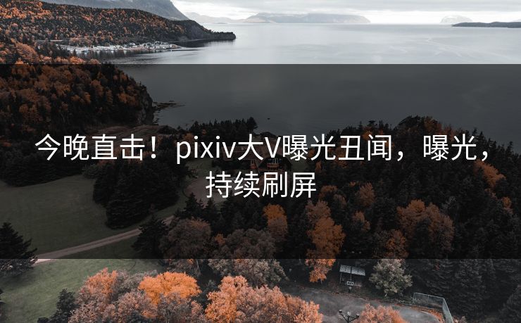 今晚直击！pixiv大V曝光丑闻，曝光，持续刷屏
