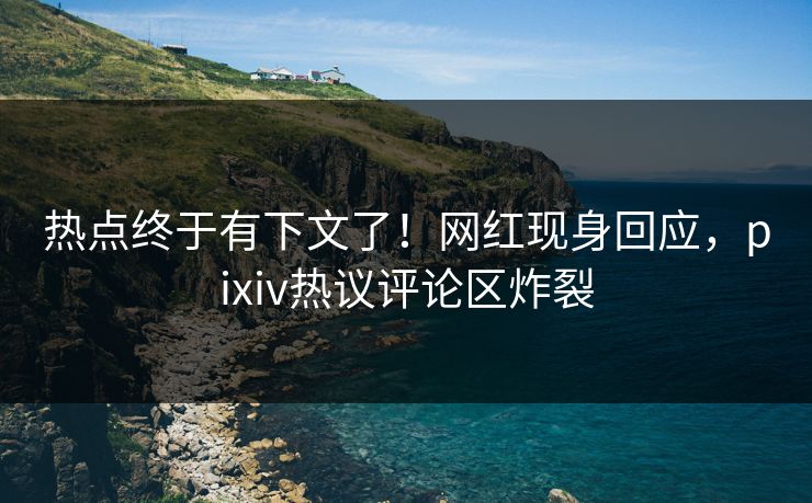 热点终于有下文了！网红现身回应，pixiv热议评论区炸裂