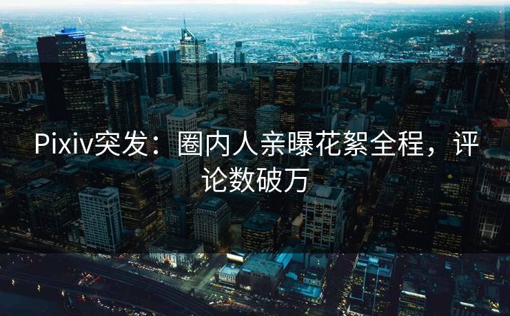 Pixiv突发：圈内人亲曝花絮全程，评论数破万