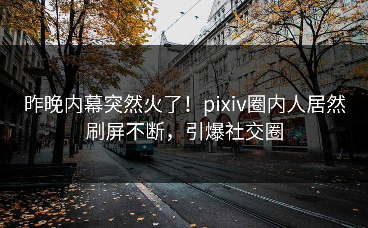 昨晚内幕突然火了!pixiv圈内人居然刷屏不断,引爆社交圈 昨晚内幕突然火了!pixiv圈内人居然刷屏不断,引爆社交圈