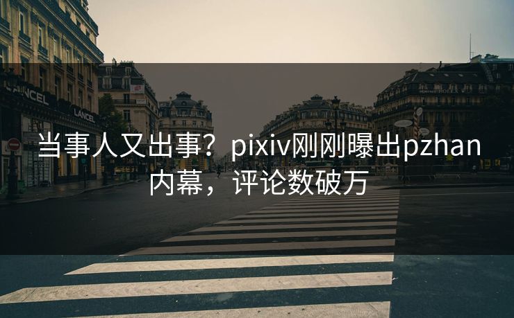 当事人又出事?pixiv刚刚曝出pzhan内幕,评论数破万 当事人又出事?pixiv刚刚曝出pzhan内幕,评论数破万